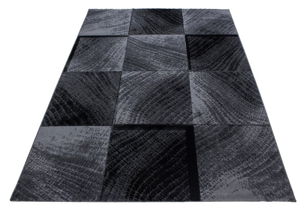Ayyildiz, Kusový koberec Plus 8003 black, 80x300, šedá, chodba / predsieň