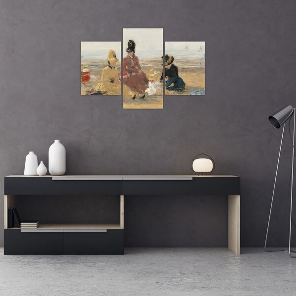 Obraz - Eugène Boudin, On the Beach, Trouville, reprodukcia (90x60 cm)