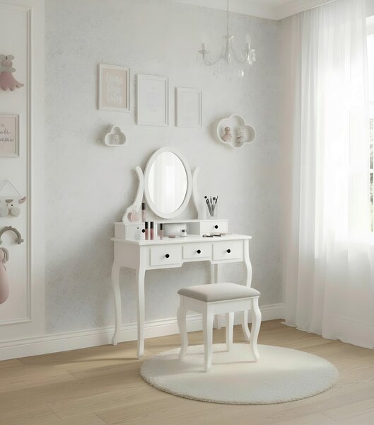 TOALETNÝ STOLÍK, biela, 97/40/142 cm Ambia Home - Toaletné stolíky