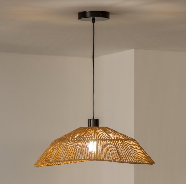 Brilagi - LED závesný luster na lanku CERIA BOHO 1xE27/40W/230V priemer 50 cm hnedý