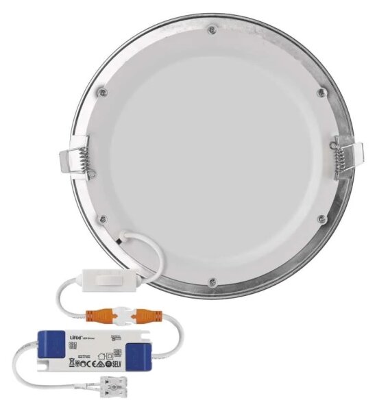 LED podhľadové svietidlo NEXXO LED/18W/230V 3000/3500/4000K strieborné pr. 22,5 cm
