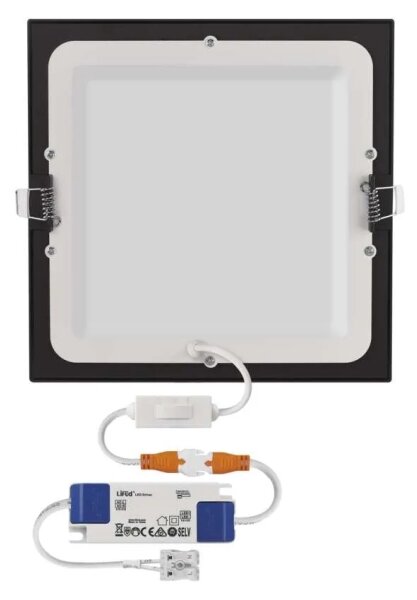 LED podhľadové svietidlo NEXXO LED/18W/230V 3000/3500/4000K čierne 22,5 x 22,5 cm