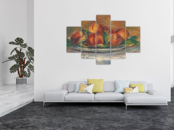 Obraz - Auguste Renoir, Peaches on a Plate, reprodukcia (150x105 cm)