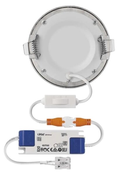 LED podhľadové svietidlo NEXXO LED/7W/230V 3000/3500/4000K strieborné pr. 12 cm