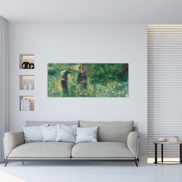 Obraz - Auguste Renoir, Picking Flowers, reprodukcia (120x50 cm)