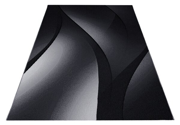 Ayyildiz, Kusový koberec Plus 8010 black, 120x170, čierna, chodba / predsieň