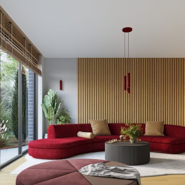 Brilagi - LED nástenné svietidlo CRESTO 2xGU10/10W/230V 20 cm bordová
