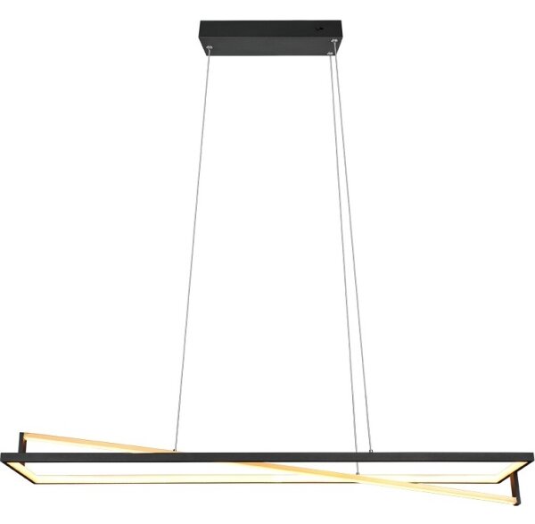 Trio - LED stmievateľný luster na lane EDGE LED/35W/230V 2300/3000/4000K čierna