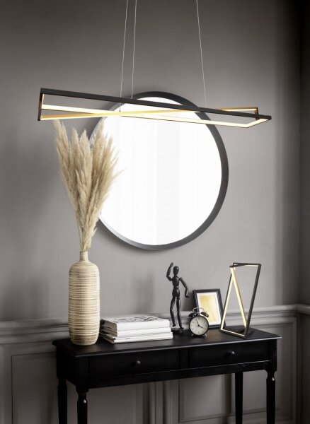 Trio - LED stmievateľný luster na lane EDGE LED/35W/230V 2300/3000/4000K čierna