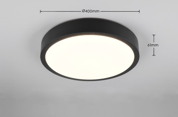 Trio - stmievateľné LED stropné svietidlo ISEO LED/24W/230V 3000K pr. 40 cm čierne
