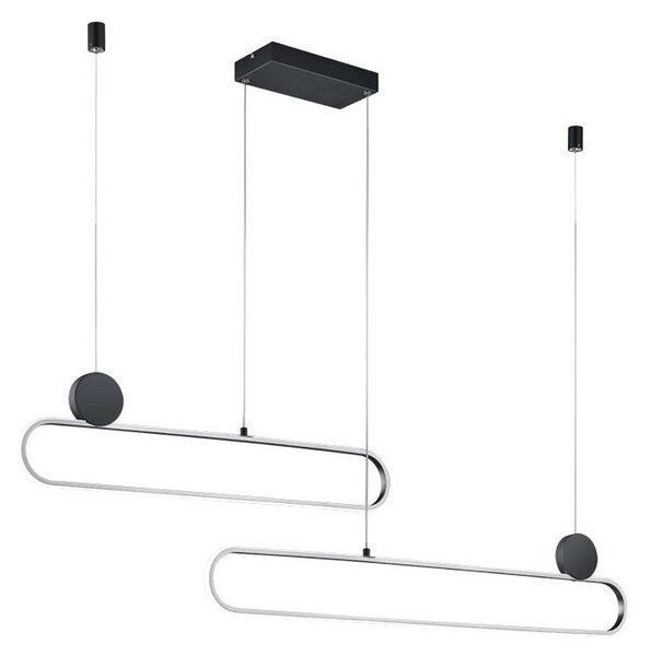 Trio - LED stmievateľný luster na lanku GRANT LED/54W/230V 2300/3000/4000K čierna/chróm