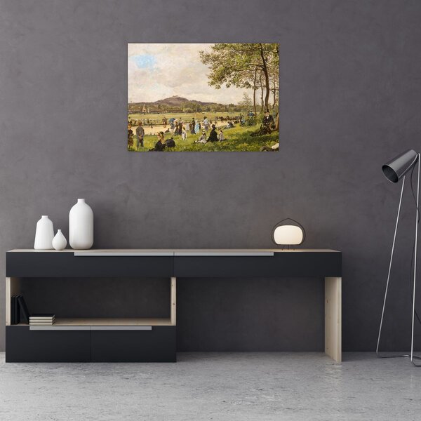 Obraz - French 19th Century, Race Course at Longchamps, reprodukcia (70x50 cm)