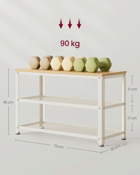 REGÁL NA TOPÁNKY, 73/45/30 cm Boxxx - Online Only drobný nábytok, Online Only