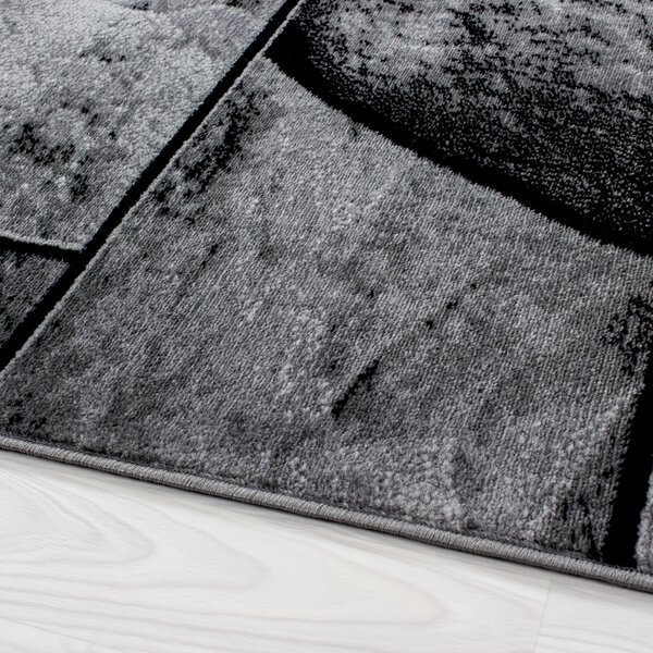 Ayyildiz , Kusový koberec Parma 9250 black, 80x150, šedá, chodba / predsieň