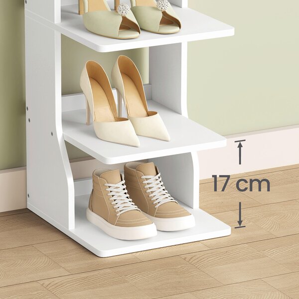 REGÁL NA TOPÁNKY, biela, 26,4/147/30 cm Boxxx - Online Only drobný nábytok, Online Only