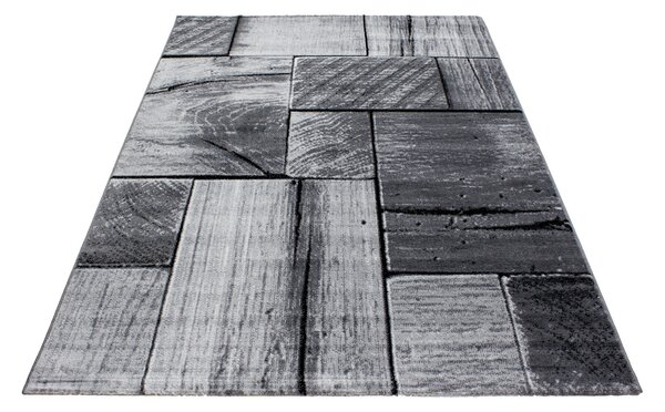 Ayyildiz , DOPREDAJ: 80x150 cm Kusový koberec Parma 9260 black, 80x150, šedá, chodba / predsieň