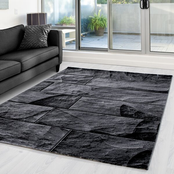 Ayyildiz , Kusový koberec Parma 9250 black, 80x150, šedá, chodba / predsieň