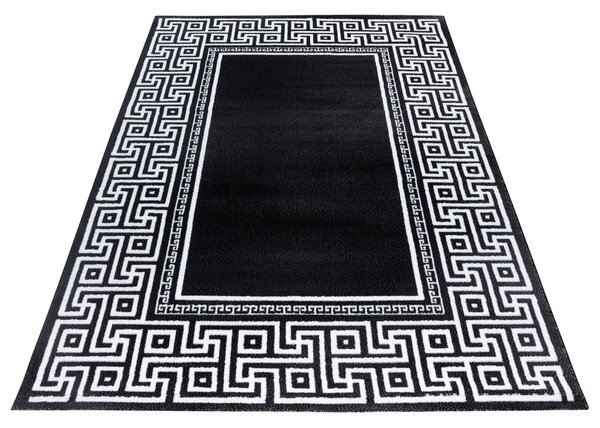 Ayyildiz , Kusový koberec Parma 9340 black, 120x170, čiernobiela, chodba / predsieň