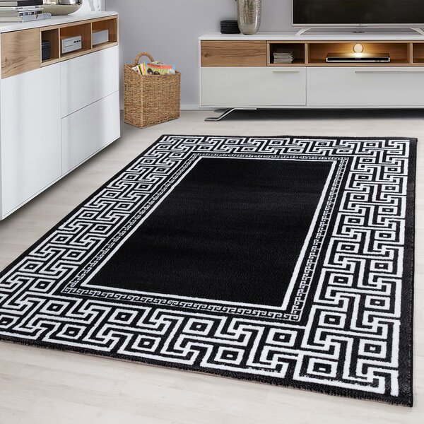 Ayyildiz , Kusový koberec Parma 9340 black, 120x170, čiernobiela, chodba / predsieň