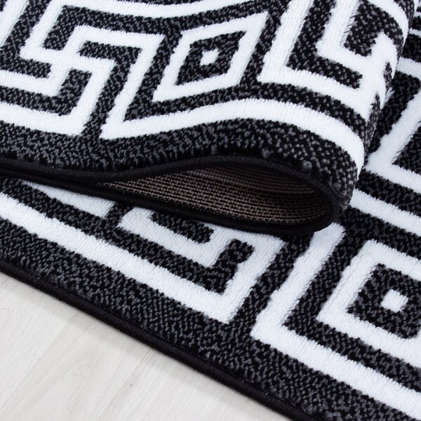 Ayyildiz , Kusový koberec Parma 9340 black, 120x170, čiernobiela, chodba / predsieň