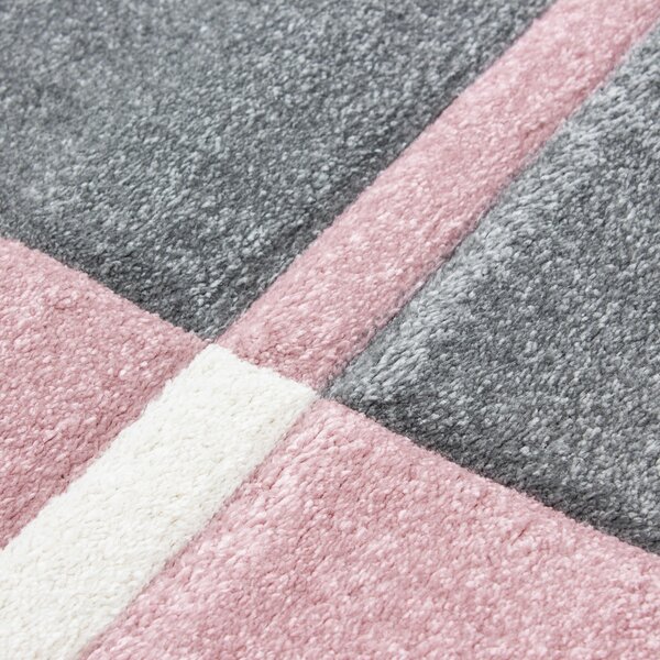 Ayyildiz, Kusový koberec Hawaii 1310 pink, 80x300, ružová, kancelária