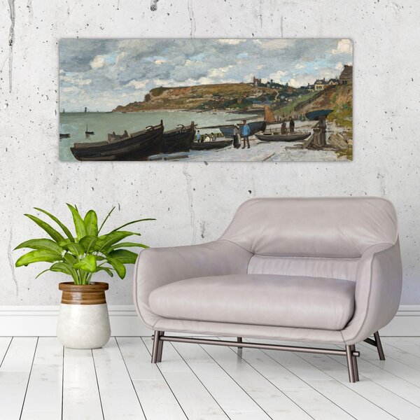 Obraz - Claude Monet, Sainte Adresse, reprodukcia (120x50 cm)