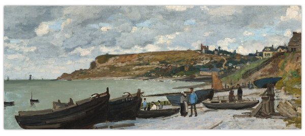 Obraz - Claude Monet, Sainte Adresse, reprodukcia (120x50 cm)