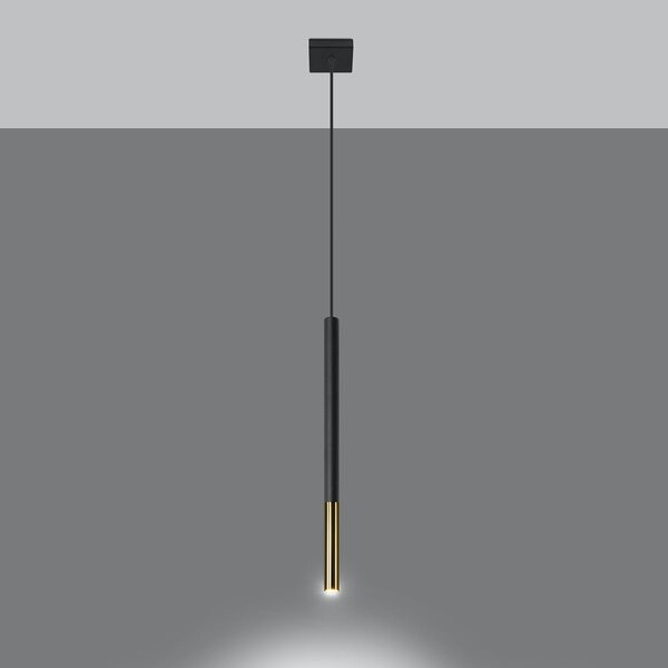 Závesné svietidlo Mozaica, 1x čierne kovové tienidlo, g