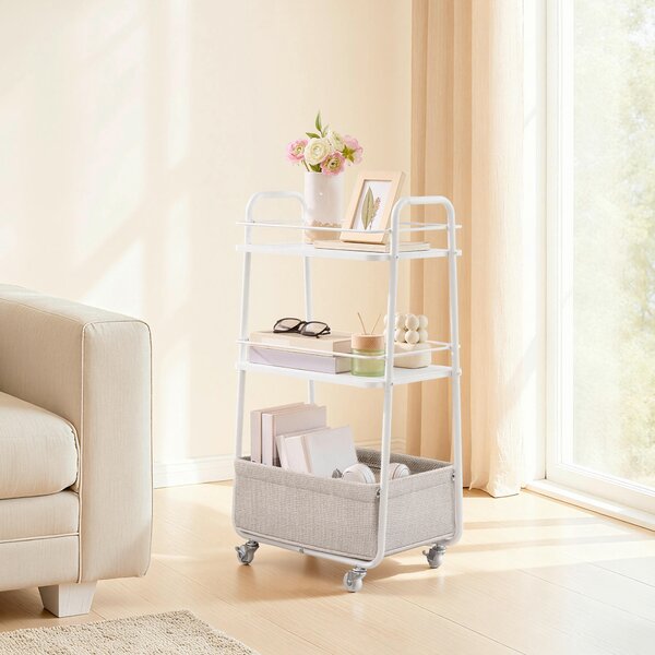 SERVÍROVACÍ VOZÍK, biela, béžová, 43/81/30 cm Boxxx - Barový nábytok, Online Only