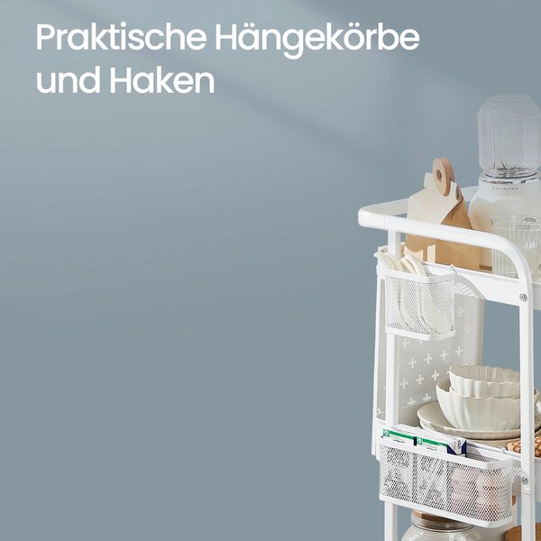 REGÁL, biela, uhlíková oceľ, 43,3/73,9/32,3 cm Boxxx - Online Only drobný nábytok, Online Only