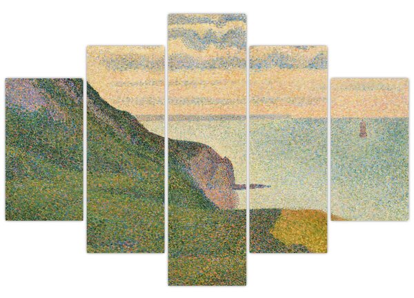 Obraz - Georges Seurat, Seascape at Port-en-Bessin, Normandy, reprodukcia (150x105 cm)