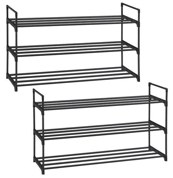 SET REGÁLŮ NA TOPÁNKY 2 ks, čierna, 92/53/30 cm Boxxx - Online Only drobný nábytok, Online Only