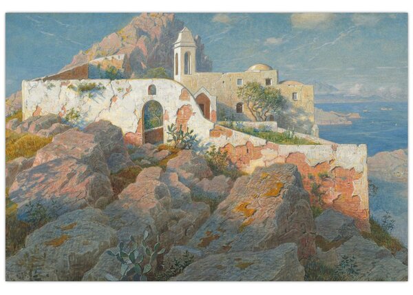 Obraz - William Stanley Haseltine, Santa Maria a Cetrella, Anacapri, reprodukcia (90x60 cm)