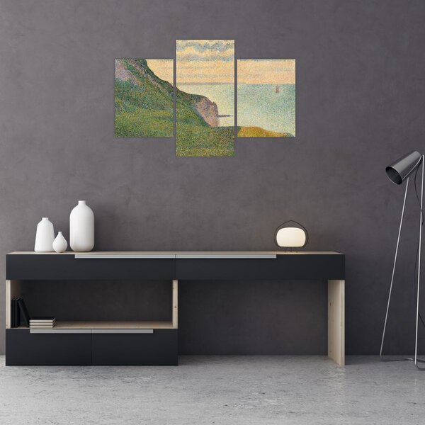 Obraz - Georges Seurat, Seascape at Port-en-Bessin, Normandy, reprodukcia (90x60 cm)