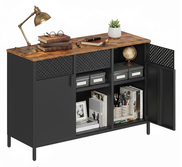 KOMODA, hnedá, čierna, 110/76/40 cm Boxxx - Komody, Online Only