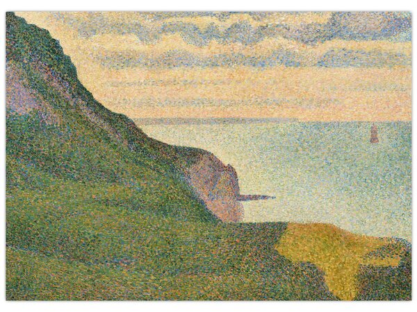 Obraz - Georges Seurat, Seascape at Port-en-Bessin, Normandy, reprodukcia (70x50 cm)