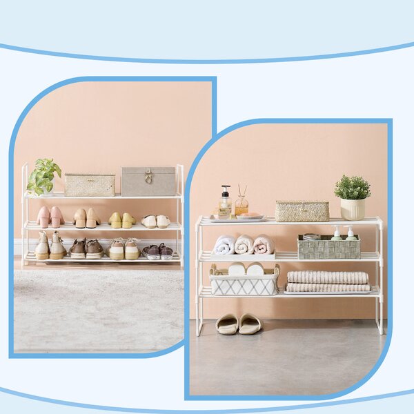 REGÁL NA TOPÁNKY, biela, 92/55/30 cm Boxxx - Online Only drobný nábytok, Online Only