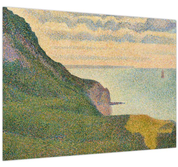 Obraz - Georges Seurat, Seascape at Port-en-Bessin, Normandy, reprodukcia (70x50 cm)