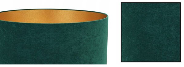 Závesné svietidlo Mediolan, 1x tmavozelené/zlaté textilné tienidlo, (výber z 2 farieb konštrukcie), (fi 40cm)