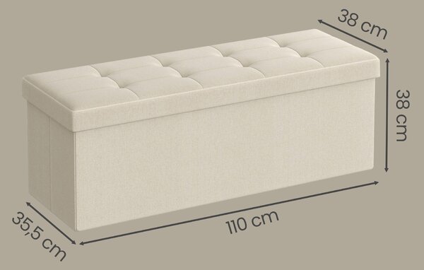 ÚLOŽNÝ BOX NA SEDENIE, textil, kompozitné drevo, 110/38/38 cm Boxxx - Kreslá, Online Only