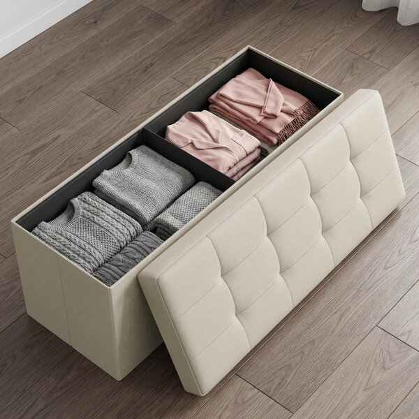 ÚLOŽNÝ BOX NA SEDENIE, textil, kompozitné drevo, 110/38/38 cm Boxxx - Kreslá, Online Only