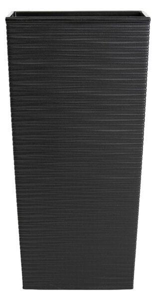 PLASTOVÝ KVETINÁČ PORTO RIFLO 46X25X25 CM ČIERNA