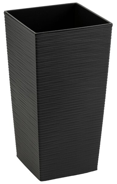 PLASTOVÝ KVETINÁČ PORTO RIFLO 46X25X25 CM ČIERNA