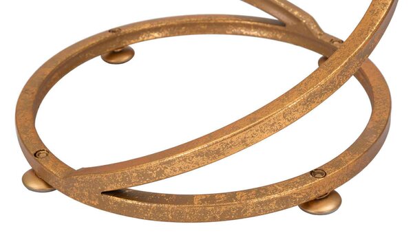 KONFERENČNÝ STOLÍK, biela, zlatá, kov, kameň, 27,5/27,5/47,5 cm - Stolíky do obývačky, Online Only