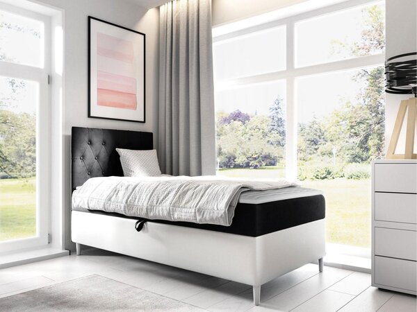 Mirjan24 Kontinentálna posteľ Junior Gerdise 1, Strana: pravá, Rozmer postele: 100x200, Dostupné poťahy: ekokoža Soft 017 (biela) + Fresh 14 5903211202001