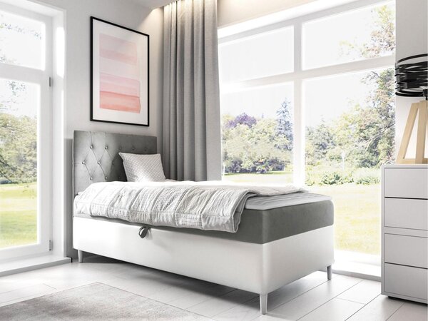 Mirjan24 Kontinentálna posteľ Junior Gerdise 1, Strana: pravá, Rozmer postele: 100x200, Dostupné poťahy: ekokoža Soft 017 (biela) + Fresh 14 5903211202001