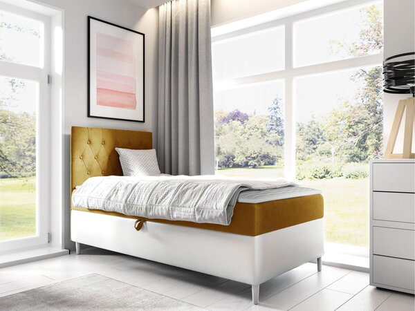 Mirjan24 Kontinentálna posteľ Junior Gerdise 1, Strana: pravá, Rozmer postele: 100x200, Dostupné poťahy: ekokoža Soft 017 (biela) + Fresh 14 5903211202001