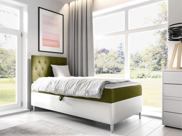 Mirjan24 Kontinentálna posteľ Junior Gerdise 1, Strana: pravá, Rozmer postele: 100x200, Dostupné poťahy: ekokoža Soft 017 (biela) + Fresh 14 5903211202001