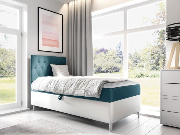 Mirjan24 Kontinentálna posteľ Junior Gerdise 1, Strana: pravá, Rozmer postele: 100x200, Dostupné poťahy: ekokoža Soft 017 (biela) + Fresh 14 5903211202001