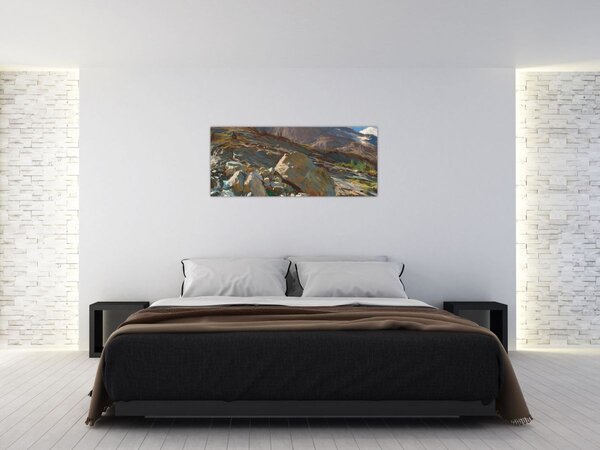 Obraz - John Singer Sargent, Simplon Pass, reprodukcia (120x50 cm)